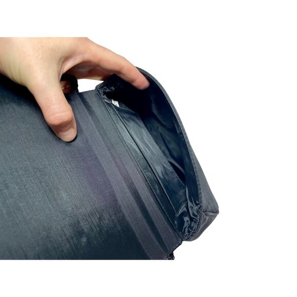 Vintage 70s Lady Priscilla Black Satin Clamshell Clutch Purse - Picture 4 of 10